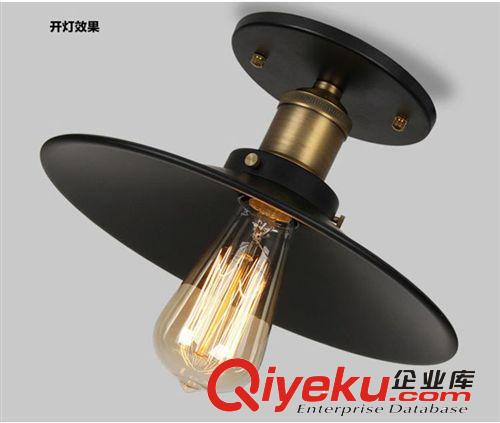 美式復古鐵藝仿古吸頂燈 創意個性LOFT工業吊燈 吧臺陽臺過道燈原始圖片3