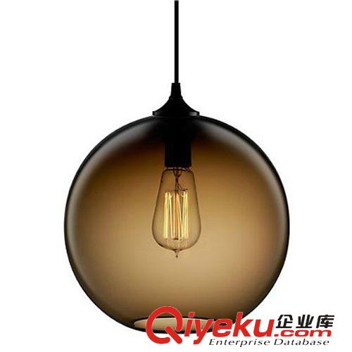 廠家低價促銷愛迪生創意色彩玻璃單頭圓形餐廳吊燈 魚缸系列燈具