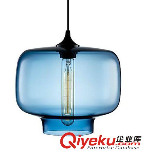 tj北歐美式愛迪生色彩復古玻璃單頭三頭吊燈 設計師的創意燈具