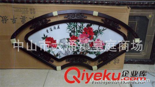 扇形刺繡畫(huà)  120*60   混批