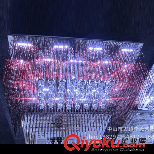 時尚創(chuàng)意吸頂燈 客廳燈浪漫臥室燈 餐廳LED方形水晶燈 帶遙控