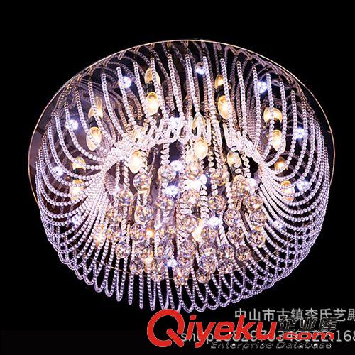 2014貼片 現代帶遙控LED客廳吸頂燈 印花水晶燈 飯廳燈飾LED燈具
