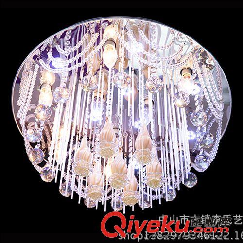 2014貼片 現(xiàn)代帶遙控LED客廳吸頂燈 印花水晶燈 飯廳燈飾LED燈具