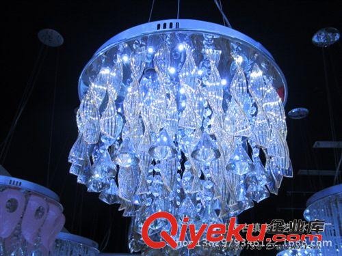年終大促  新款 平板低壓水晶燈 高光LED吊燈 餐廳客廳燈具 直銷(xiāo)原始圖片2