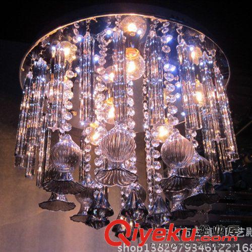 年終大促  新款 平板低壓水晶燈 高光LED吊燈 餐廳客廳燈具 直銷(xiāo)