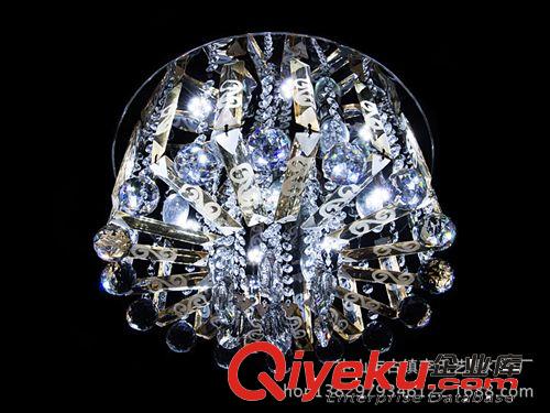 現(xiàn)代簡約創(chuàng)意燈具 客廳燈 圓形水晶燈 LED吊燈 餐廳燈具LED燈具原始圖片2