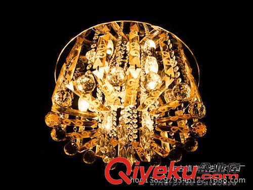 現(xiàn)代簡約創(chuàng)意燈具 客廳燈 圓形水晶燈 LED吊燈 餐廳燈具LED燈具原始圖片3