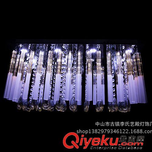 2014新款450mm簡(jiǎn)約現(xiàn)代水晶吊燈 LED圓形吸頂客廳 飯廳LED燈具