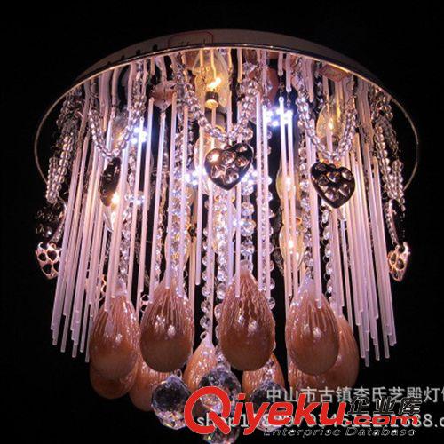 批發(fā) 現(xiàn)代簡(jiǎn)約 圓形水晶燈 LED吸頂燈具 客廳/餐廳吊燈燈飾 直銷(xiāo)