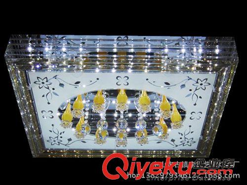 2014貼片 現代帶遙控LED客廳吸頂燈 印花水晶燈 飯廳燈飾LED燈具