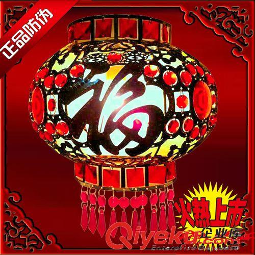 供應(yīng)批發(fā)七彩水晶燈籠中式喜慶臥室陽(yáng)臺(tái)燈具燈飾大紅燈籠吊燈DY26原始圖片2