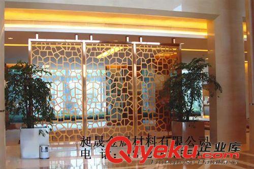 不銹鋼簡約斜條花格屏風(fēng) 坐式花格屏風(fēng)加工定做