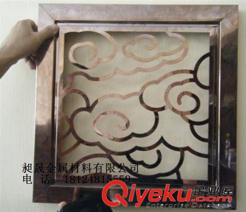 古銅色不銹鋼屏風(fēng) 沉穩(wěn)大氣不銹鋼隔斷 拱門不銹鋼隔斷