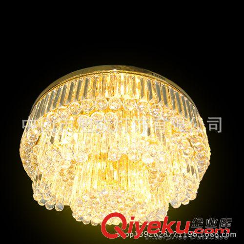LED吸頂燈 現代水晶燈  貼片黃水晶燈  新款豪華酒店燈  客廳燈原始圖片2