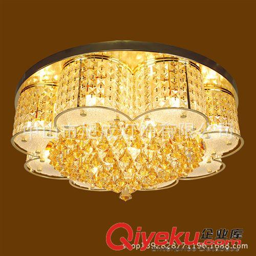 新款S金水晶燈 現(xiàn)代簡約裝修 led吸頂燈圓形 臥室燈具 室內(nèi)
