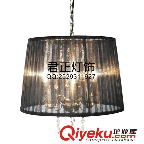 廠家定制現(xiàn)代簡約餐吊燈/鋁管編織燈罩水晶燈原始圖片3