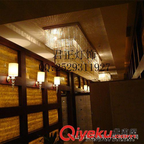 廠家訂做會(huì)所酒店大廳現(xiàn)代豪華工程不銹鋼水晶燈原始圖片2