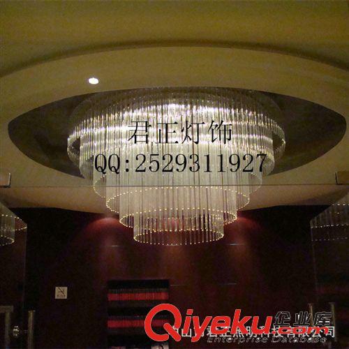 廠家訂做會(huì)所酒店大廳現(xiàn)代豪華工程不銹鋼水晶燈