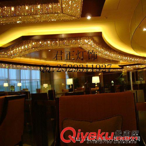 供應(yīng)水晶吊燈 現(xiàn)代酒店工程燈 創(chuàng)意大堂長方形燈原始圖片3