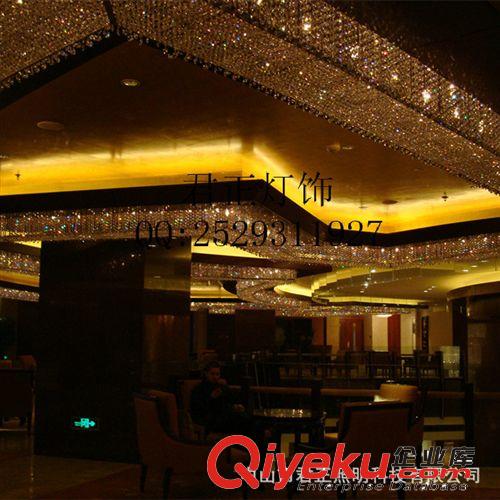 供應水晶吊燈 現代酒店工程燈 創意大堂長方形燈