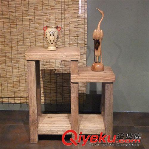 tj原木家具 老樟木田園陳列架 花架 原生態花幾 居家個性置物架