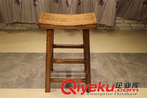 可定制 田園風(fēng) 酒吧凳 可混批 tj榆木高腳凳 廠家直銷 實木家具