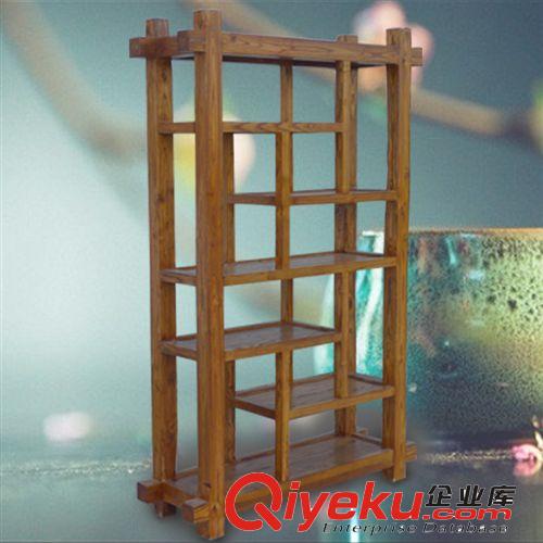 tj 經(jīng)典實(shí)木博古架  實(shí)用仿古 復(fù)古簡(jiǎn)約家具 老榆木古董陳列架
