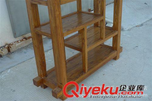 tj 經(jīng)典實木博古架  實用仿古 復(fù)古簡約家具 老榆木古董陳列架