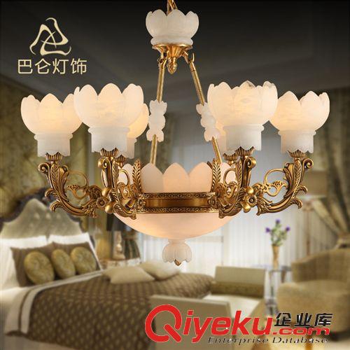 供應(yīng)西班牙進(jìn)口云石燈全銅燈具客廳燈餐廳燈歐式吊燈廠家3037原始圖片2