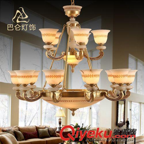 歐式吊燈 客廳臥室燈具簡約現(xiàn)代田園燈飾 樹脂鐵藝術(shù)燈LED3117