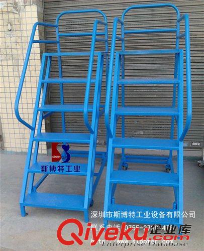 2米帶扶手移動登高車，工作梯，貨架專用梯，深圳登高梯報(bào)價原始圖片3
