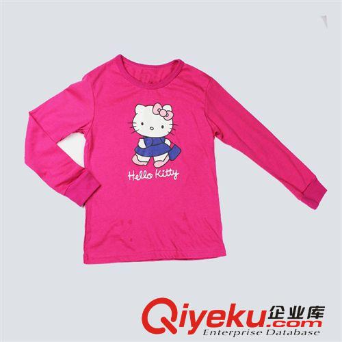 直批hello kitty春秋装儿童套装 欧美外贸童装家居服 女宝宝睡衣