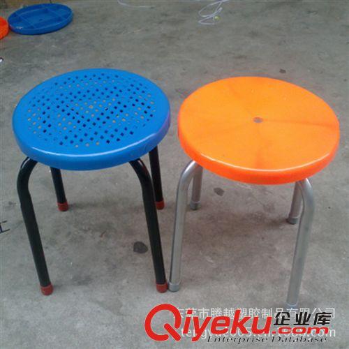 生產(chǎn)供應(yīng)，塑料圓凳，鐵腳凳子，流水線員工凳子，坐高450mm原始圖片2