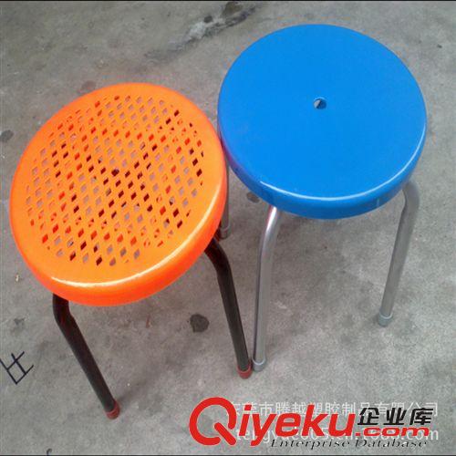 生產(chǎn)供應(yīng)，塑料圓凳，鐵腳凳子，流水線員工凳子，坐高450mm原始圖片3