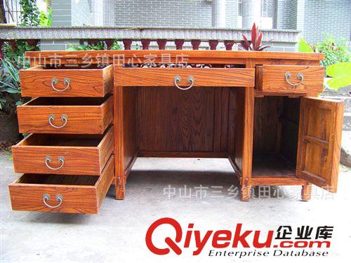 【廠家直銷】臺式電腦桌 榆木電腦桌 辦公家具 辦公桌子原始圖片2