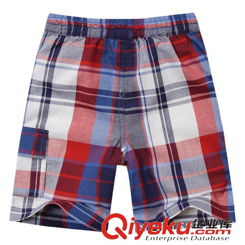 外貿(mào)童裝原單男童短褲格子批發(fā)夏季新款 韓版兒童休閑褲子全棉原始圖片2