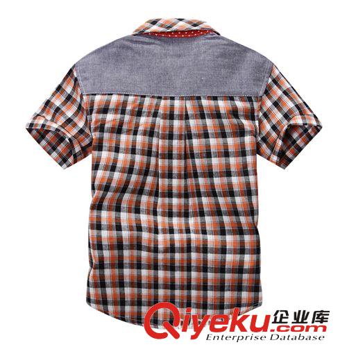 paw小熊 外貿(mào)原單童裝格子襯衣批發(fā)2014新款韓版品牌男童襯衫純棉原始圖片2