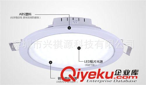 厂家直销圆形暗装LED厨卫灯LED吸顶灯厨房灯卫生间灯过道灯