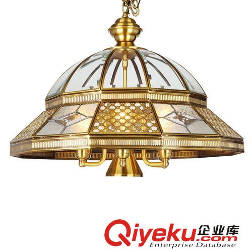 【光印】全銅吊燈 西歐中世紀餐廳銅燈 復古簡約銅吊燈 MD1143-6原始圖片2