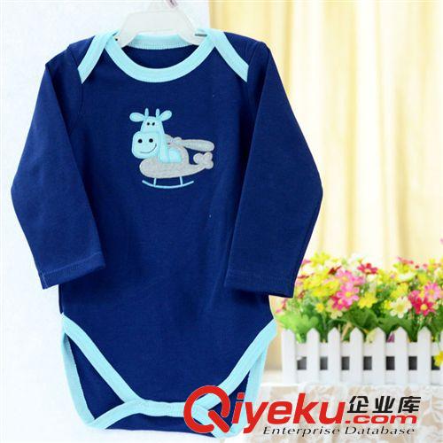 春裝長袖童裝嬰兒服 三角哈衣/連身衣爬服 進(jìn)貨熱款