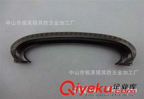 I139廠家直銷裝飾用歐式美式雙孔紅古色鋅合金拉手原始圖片3