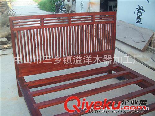 簡(jiǎn)約現(xiàn)代中式實(shí)木雙人床 歐式 仿明清原木 田園實(shí)木床批發(fā)