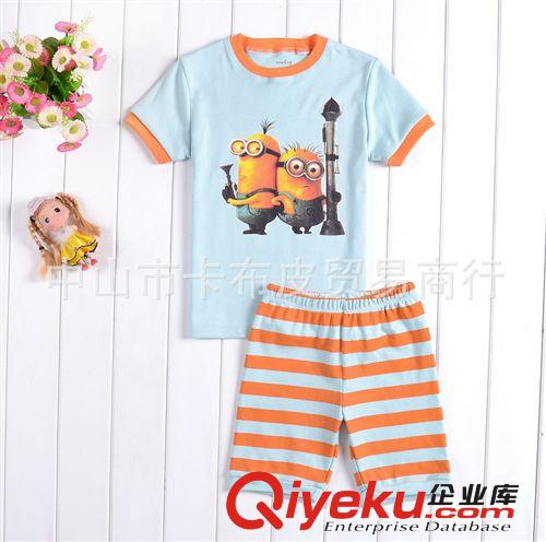 新款小黃人版美國隊長男童家居服套裝/babygap家居服純棉一件代發(fā)