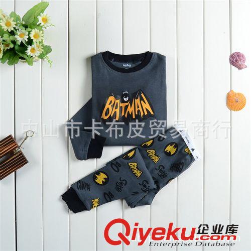 歐美經典卡通蝙蝠俠（Batman）中小兒童男童長袖睡衣套裝一件代發(fā)