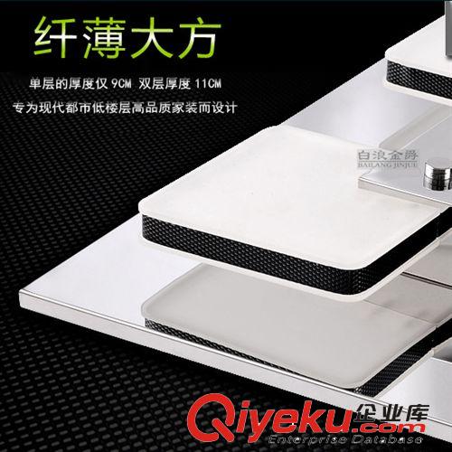 客廳LED吸頂燈臥室書房燈現代簡約燈具不銹鋼長方形大氣燈飾包郵原始圖片3
