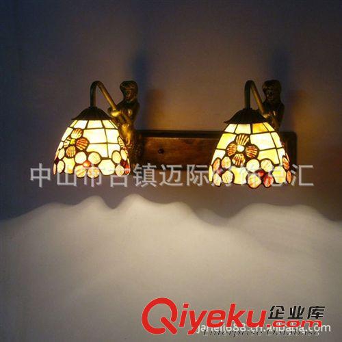 歐式復古{ctr}貝殼魚美人雙頭鏡前燈 家居酒店鏡畫燈 浴室壁燈原始圖片2