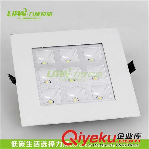 白色格子款方形LED筒燈射燈高品質12V220V110V調光款LED天花射燈