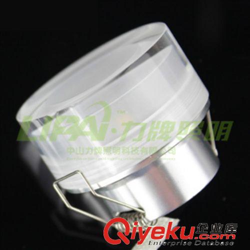 LED亞克力水晶天花燈圓形1W開孔38MM紅綠光藍(lán)光紫光粉紅光小射燈原始圖片2