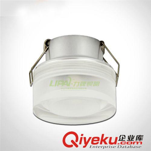 LED亞克力水晶天花燈圓形1W開孔38MM紅綠光藍(lán)光紫光粉紅光小射燈原始圖片3