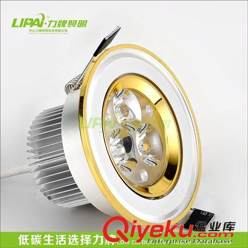 新品LED金色電鍍天花射燈3Wzp出品質(zhì)開孔75MM可做調(diào)光射燈筒燈